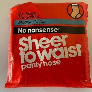 No Nonsense Beige Sheer to Waist Panty Hose Size M-T